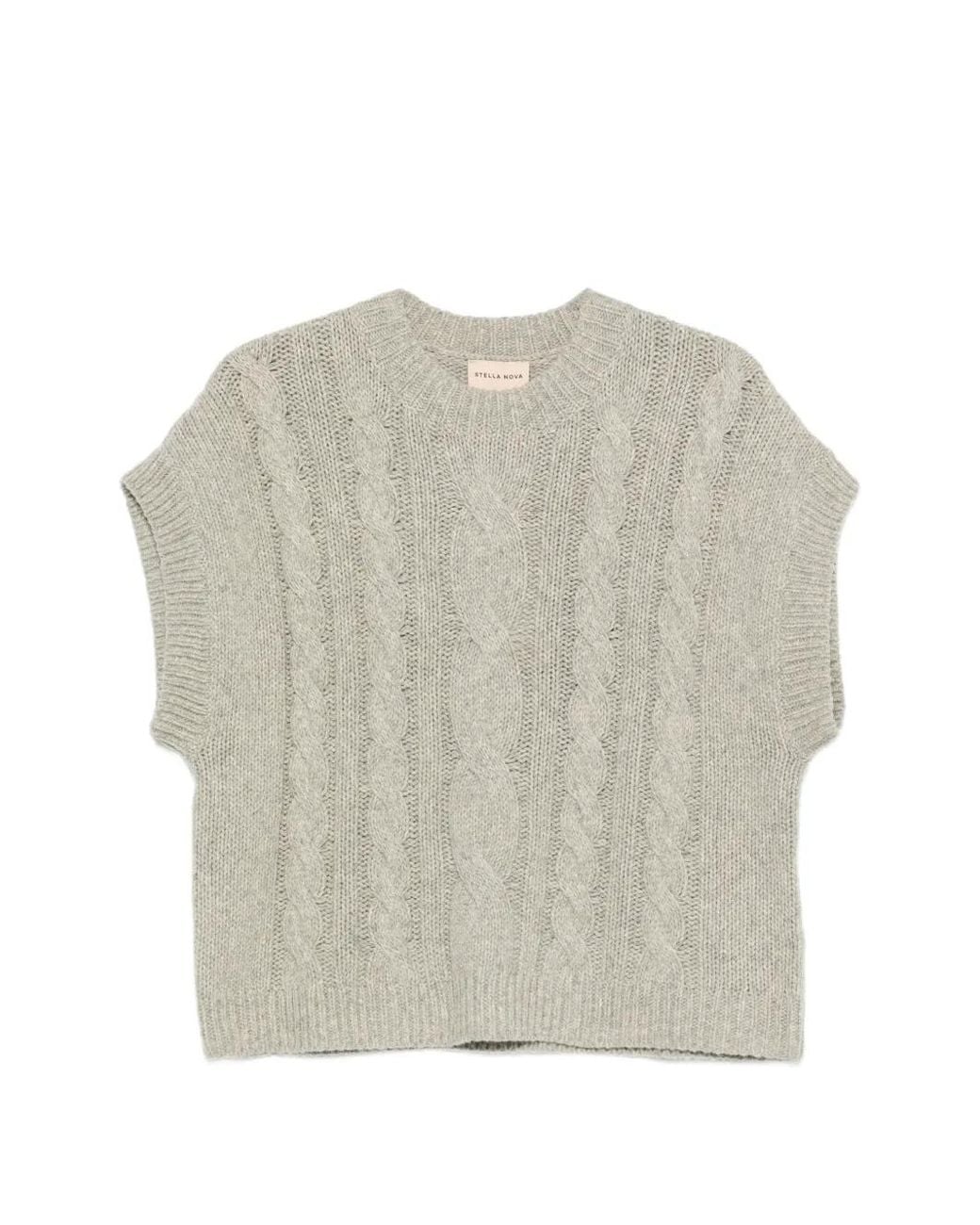 Stella Nova Gray Pullunder Mit Zopfmuster