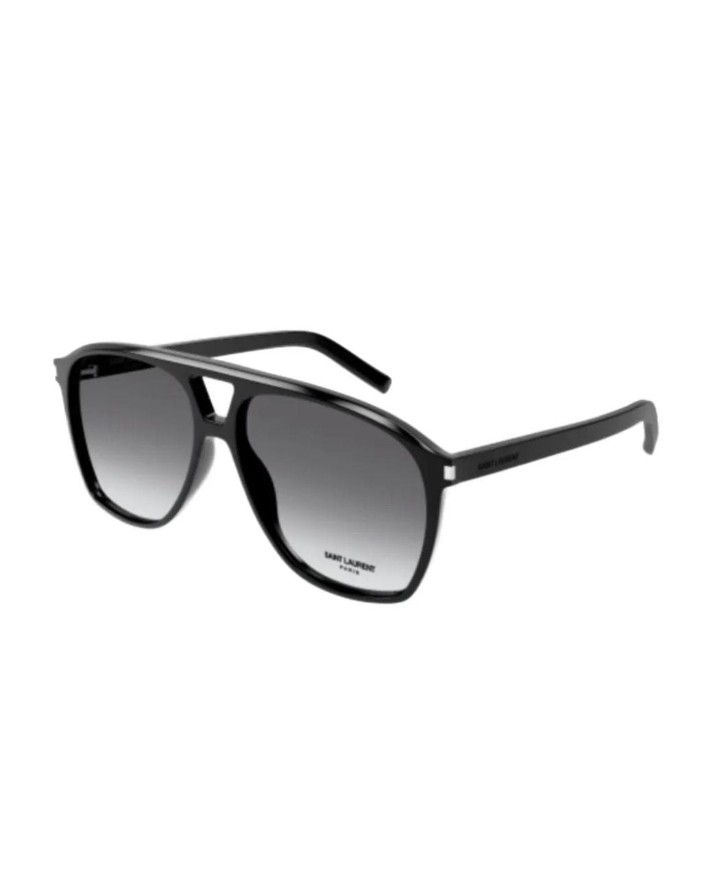 Saint Laurent Black Sl 596 Dune Pilot-Frame Sunglasses