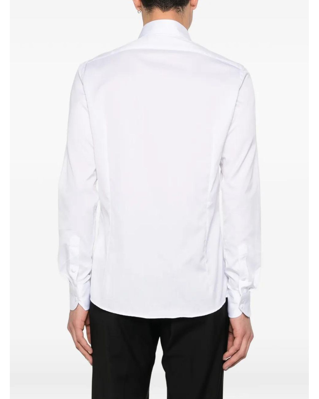 Tagliatore White Long-Sleeve Shirt for men