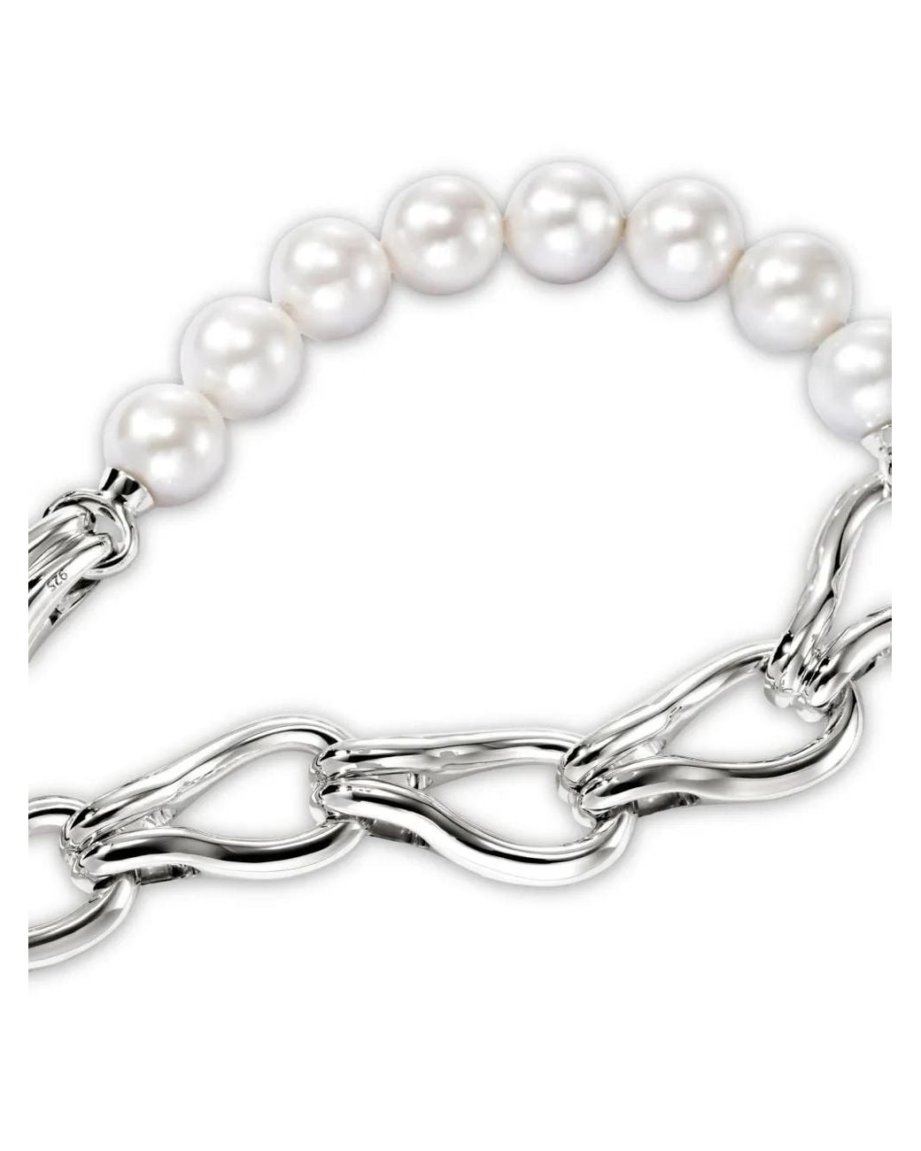 Bracciale Con Perle E Catena di John Hardy in White