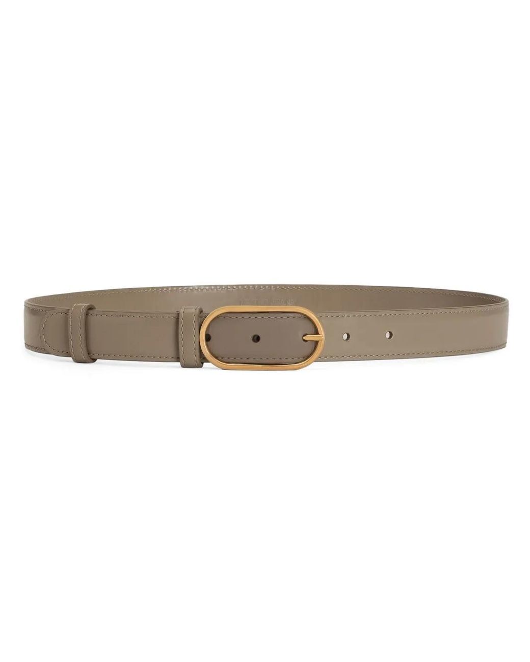 Dolce & Gabbana White Leather Belt