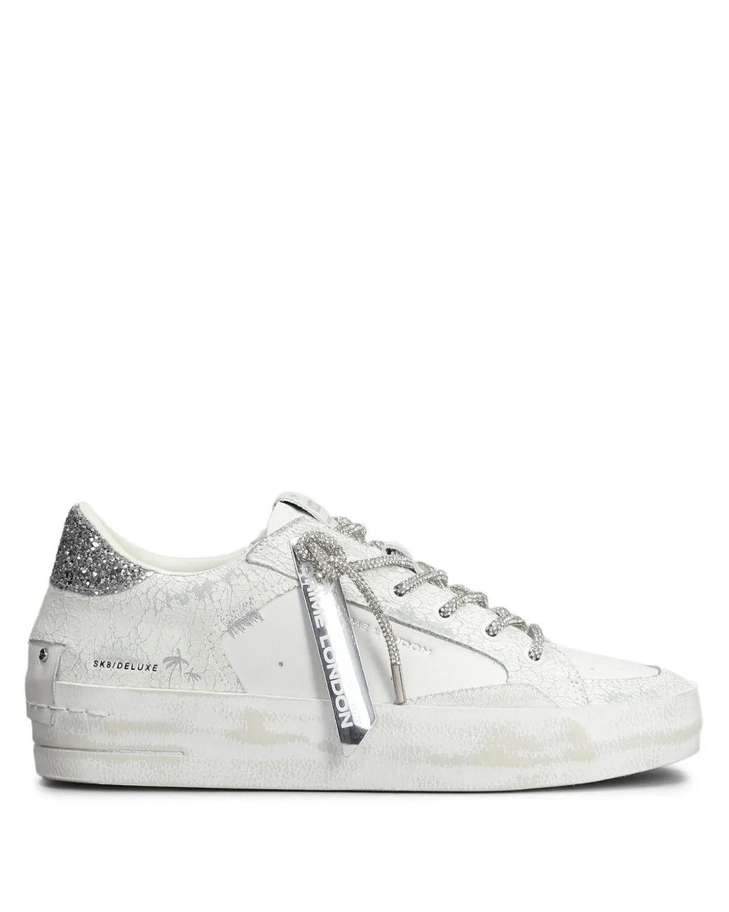 Crime London White Sk8 Deluxe Sneakers
