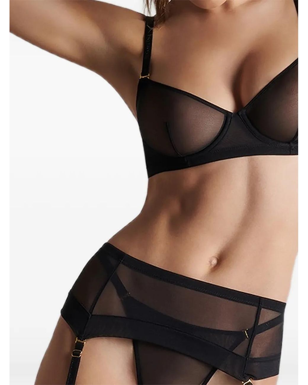 Maison Close Black Corps À Corps Strumpfhalter