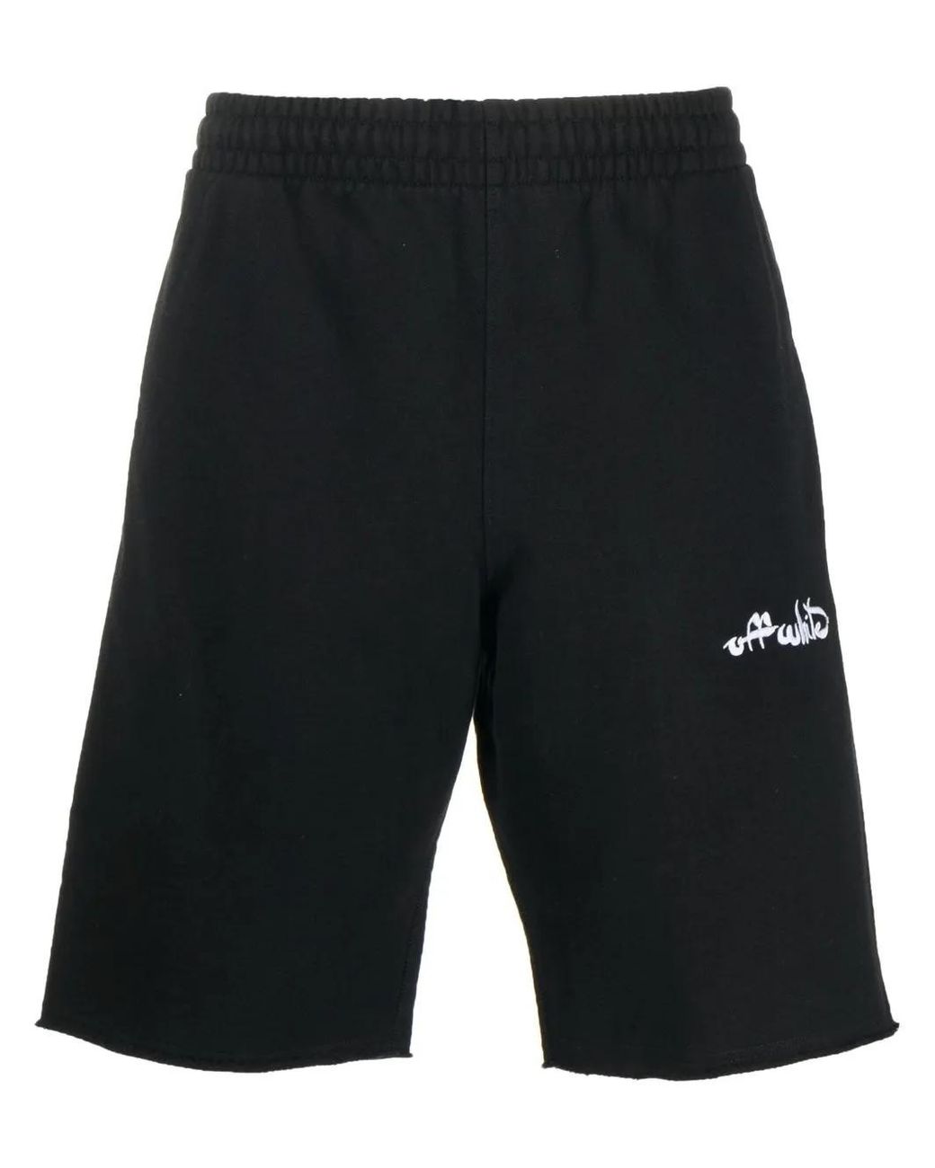 Off-White c/o Virgil Abloh Black Script Logo Track Shorts for men