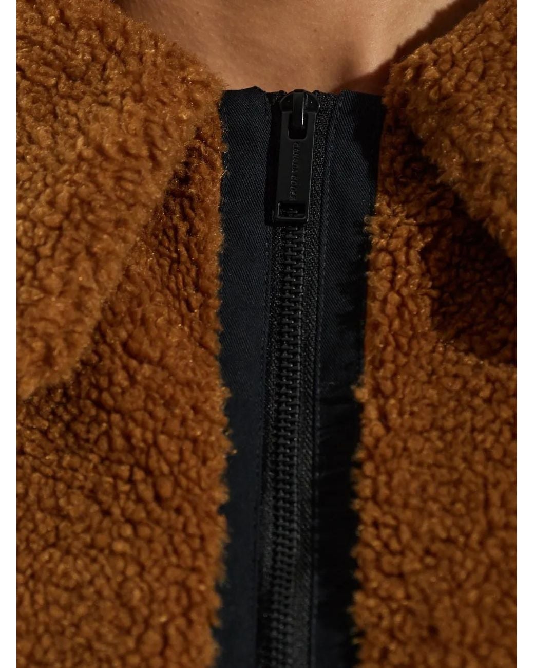 Canada Goose Brown Willa Fleece-Texture Jacket