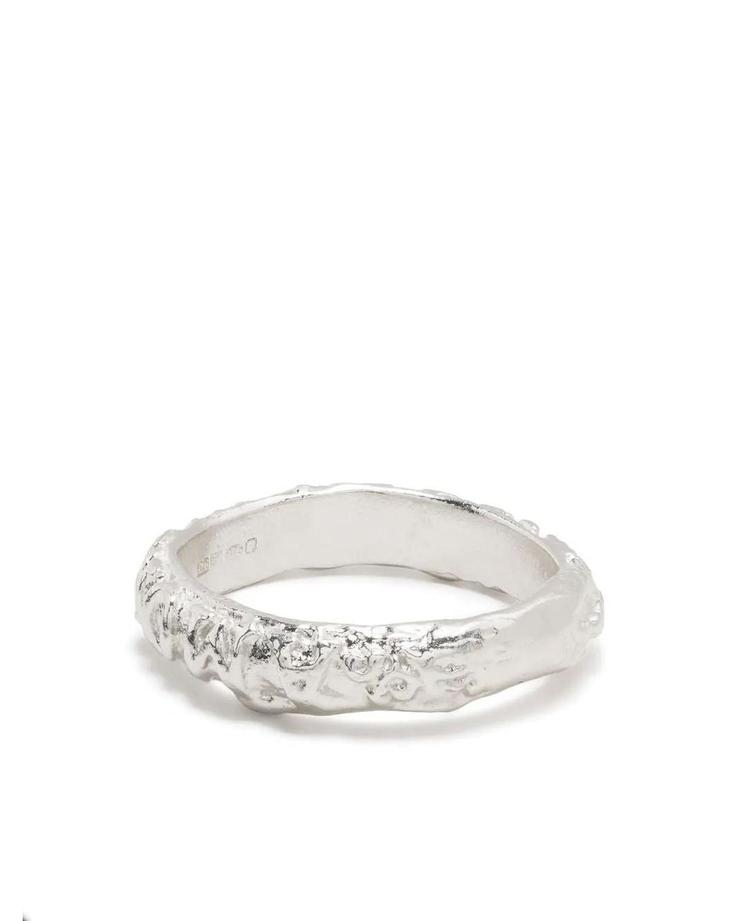 Alighieri White Tempo Engraved Sterling- Ring