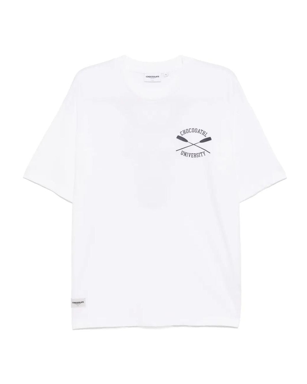 Chocoolate White Logo-Print T-Shirt for men