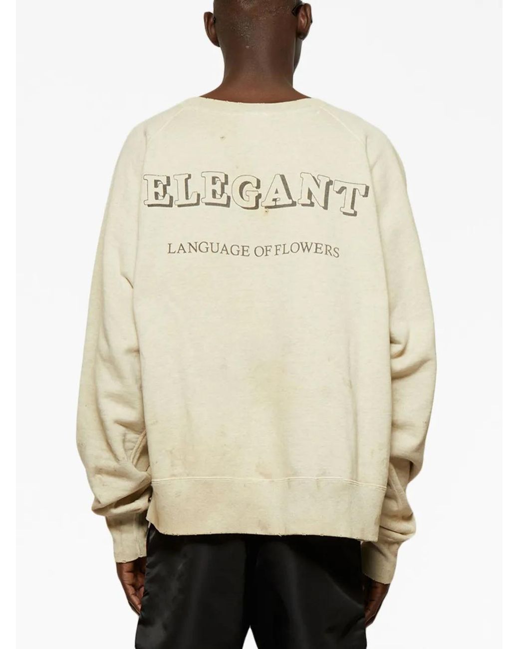 SAINT Mxxxxxx Natural Rose-Print Crew-Neck Sweatshirt for men