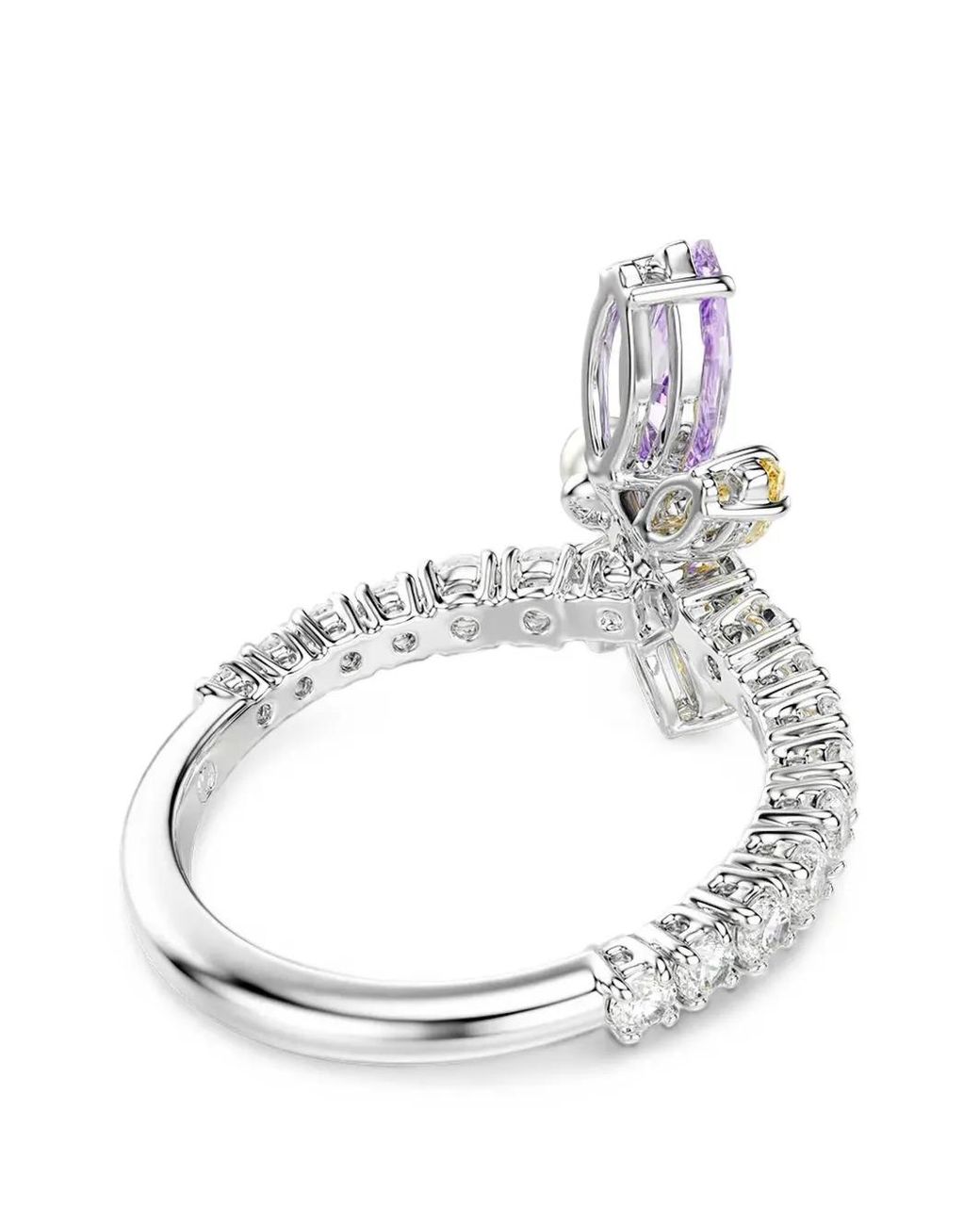 Swarovski White X Ariana Grande Butterfly-Motif Crystal-Embellished Ring