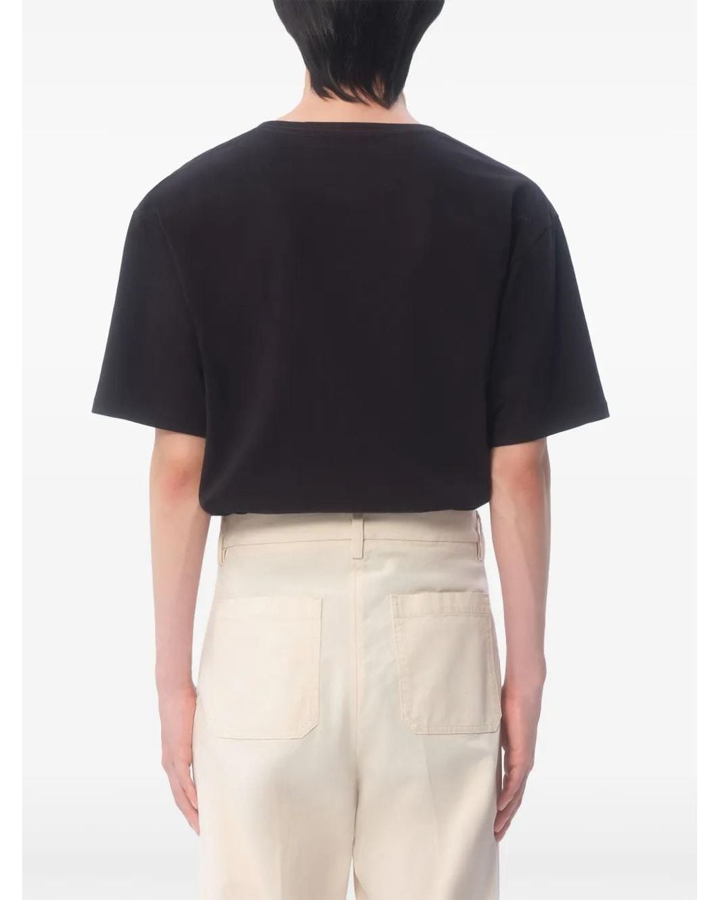 Valentino Garavani Black Chez-Print T-Shirt for men