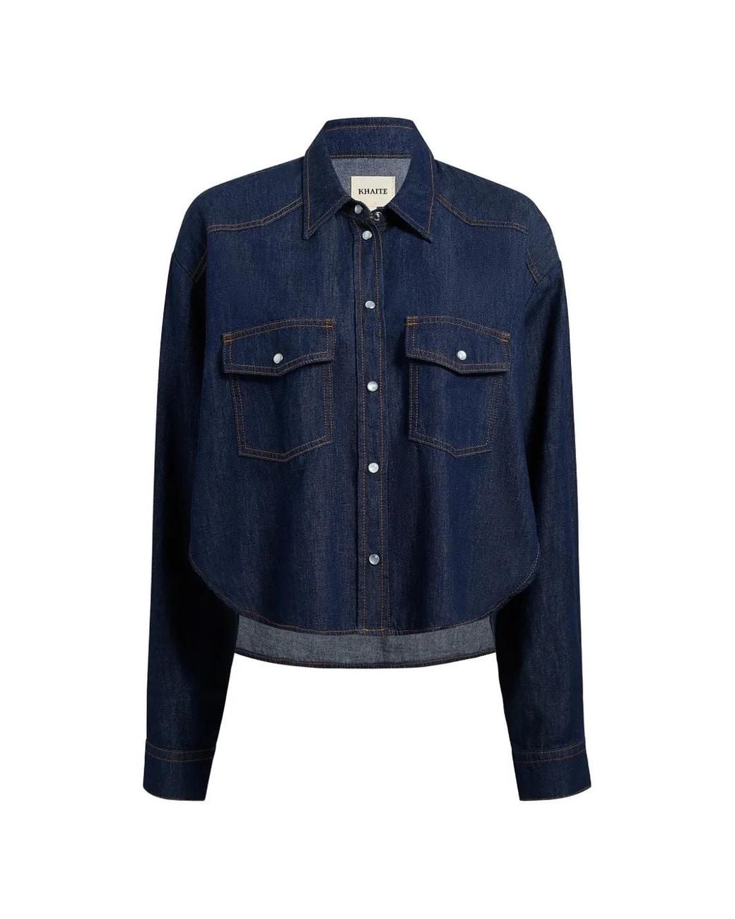 Khaite Blue Grenon Cotton Shirt