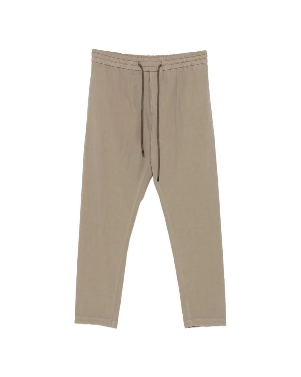 Dondup Gray Drawstring-Waist Trousers for men