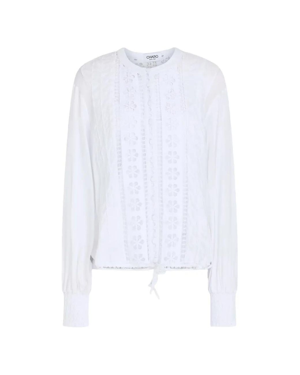 Charo Ruiz White Donnelie Guipure-Lace Shirt