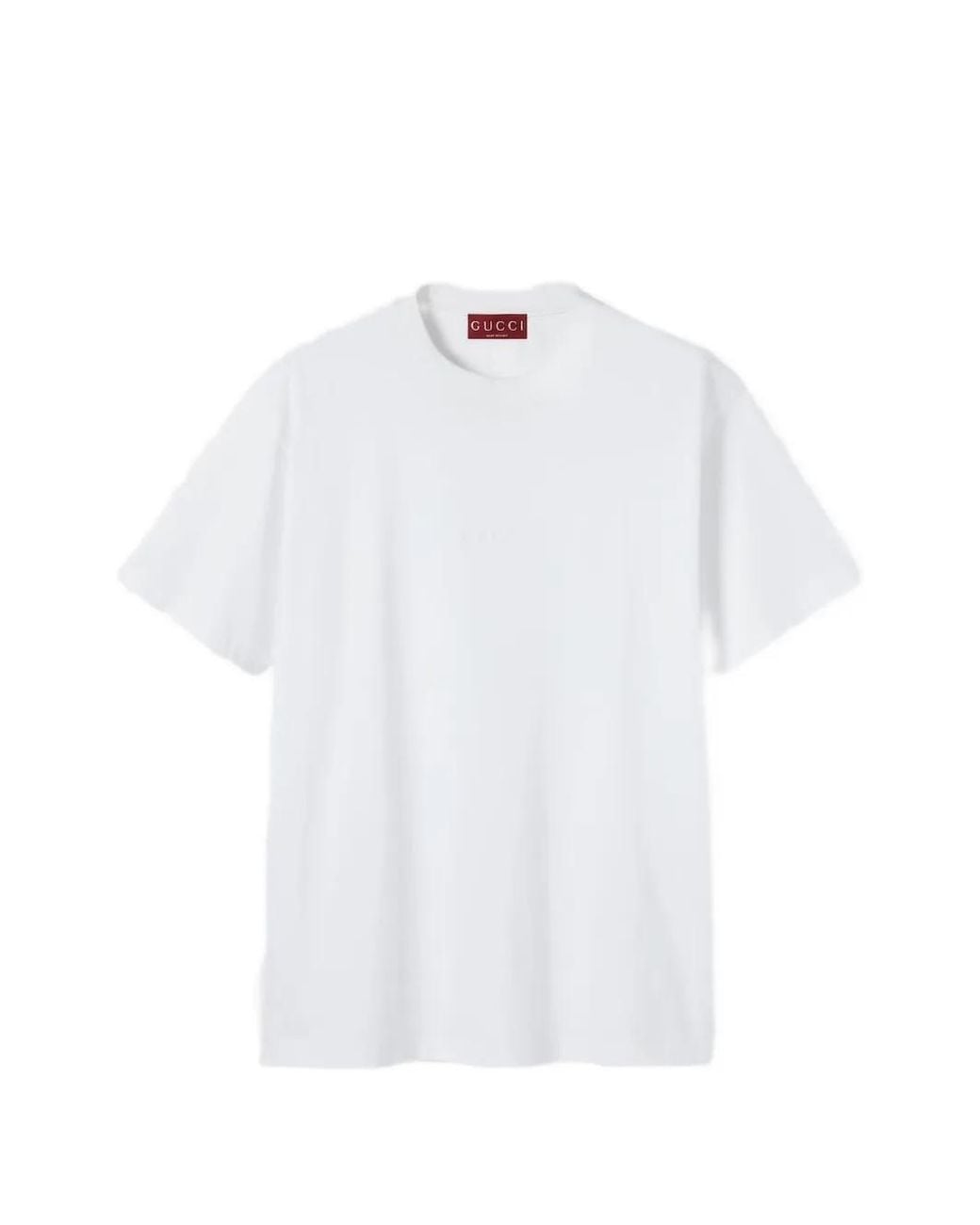 Gucci White Logo-Embroidered T-Shirt for men