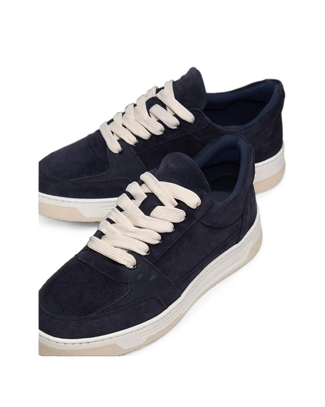 Filling Pieces Blue Low Vise Suede Sneakers for men