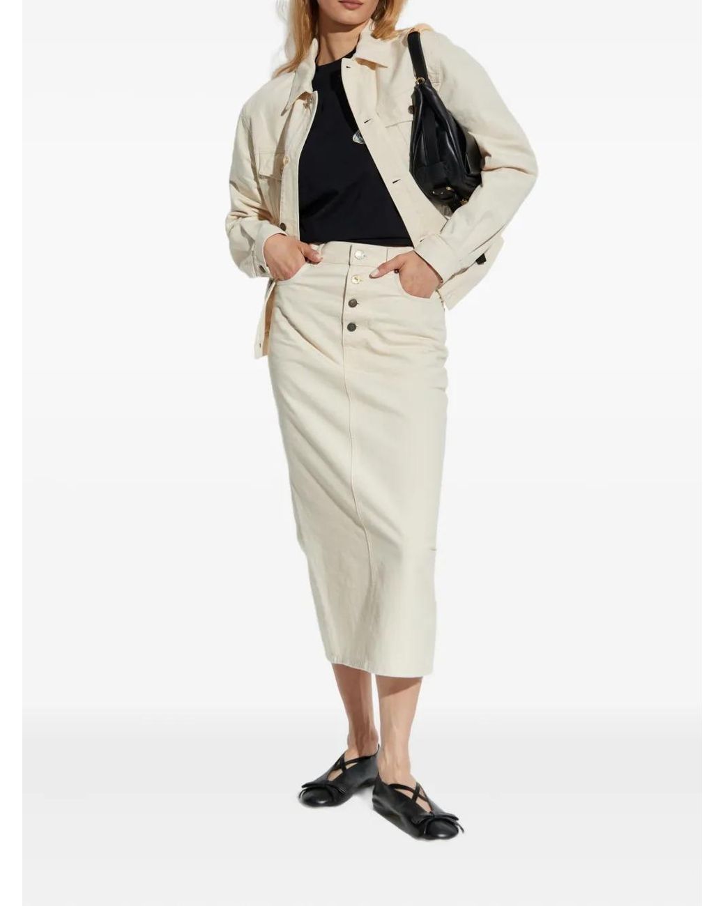 Moschino Natural Button-Fastening Denim Jacket