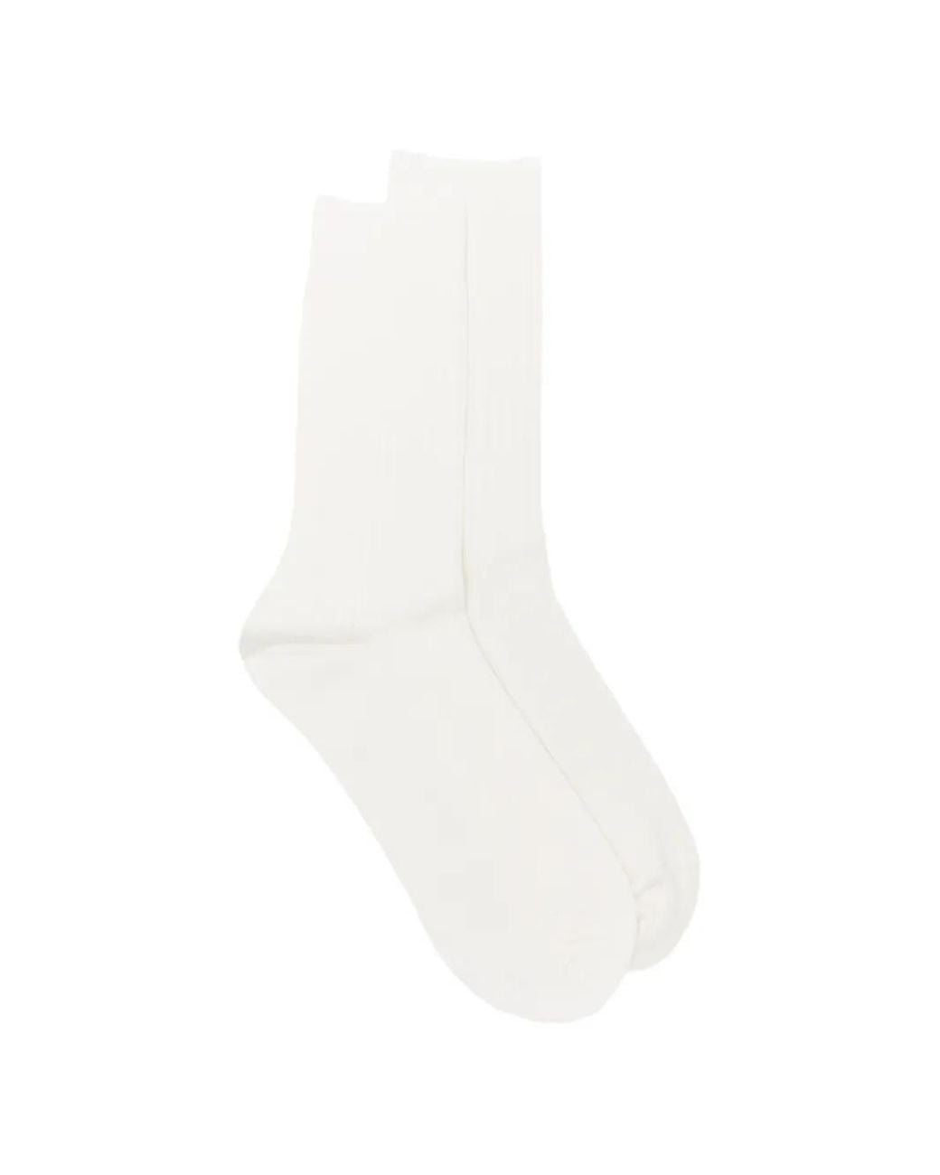 ANT45 White Urbana Long Ribbed Socks