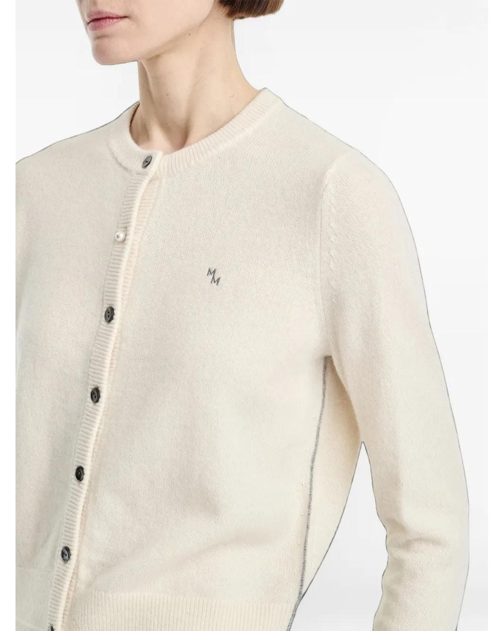 Maria McManus White Pearl-Button Cardigan