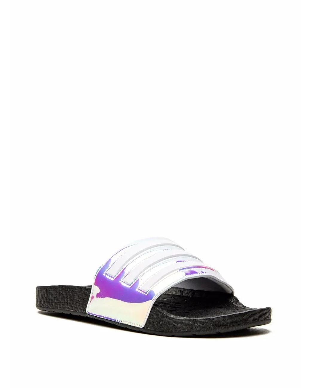 Adidas White Adilette Boost Slides for men