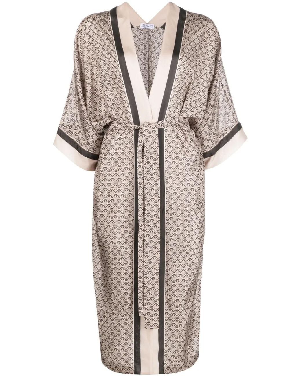 Brunello Cucinelli Natural Silk Long Over Shirt