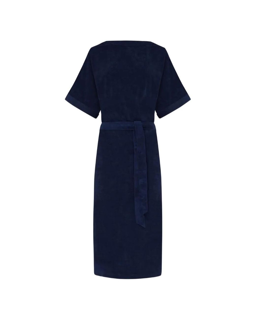 Vilebrequin Blue Terry-Cloth V-Neck Dress