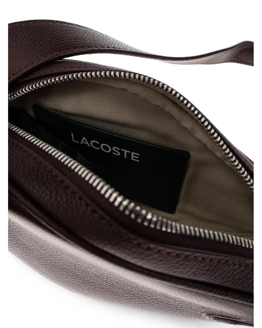 Lacoste White Mini Racket Smash Court Shoulder Bag