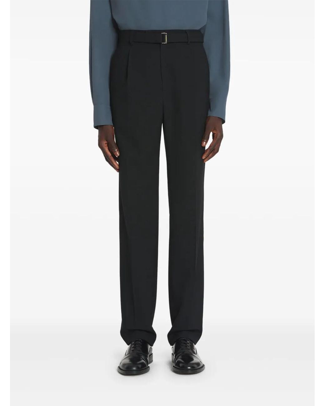 Lanvin Black Belted Trousers for men