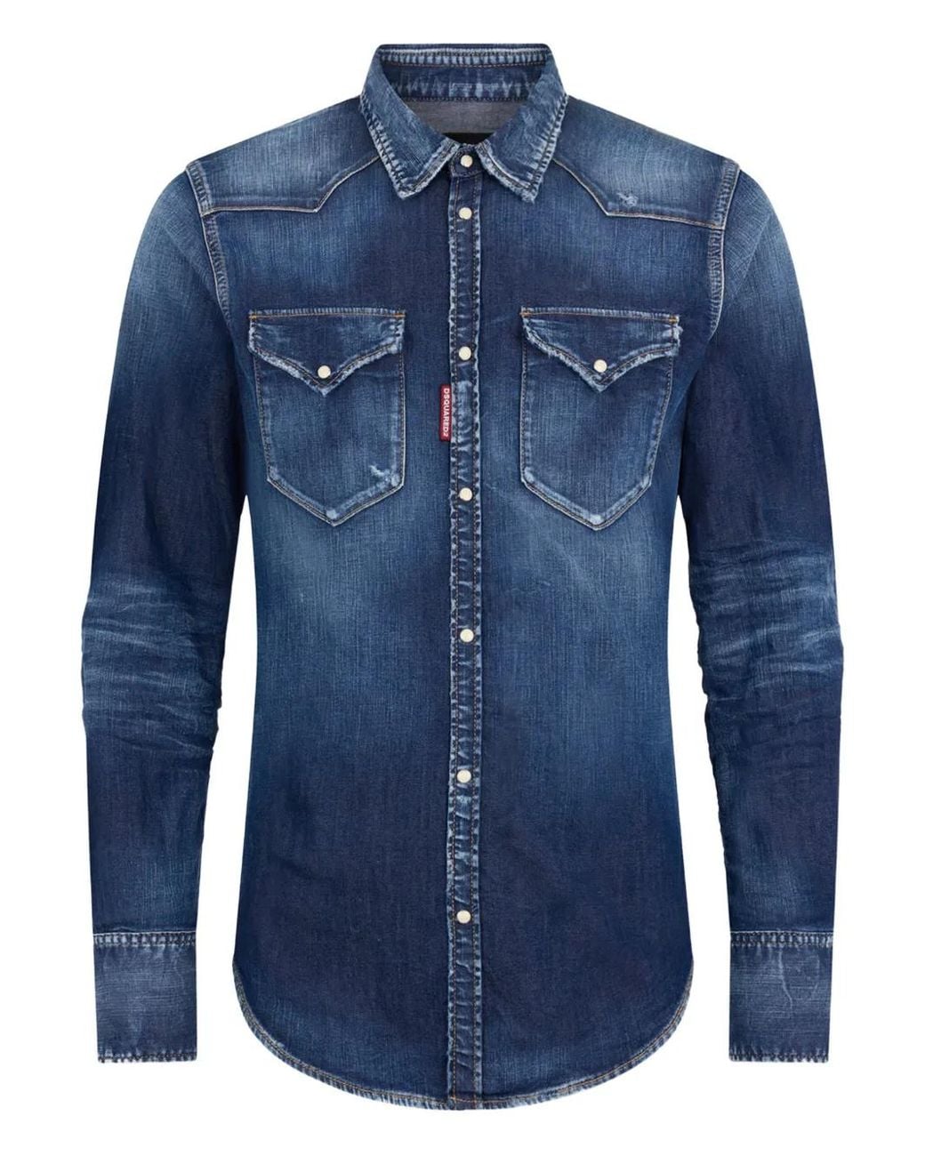 DSquared² Blue "Classic Western" Shirt for men
