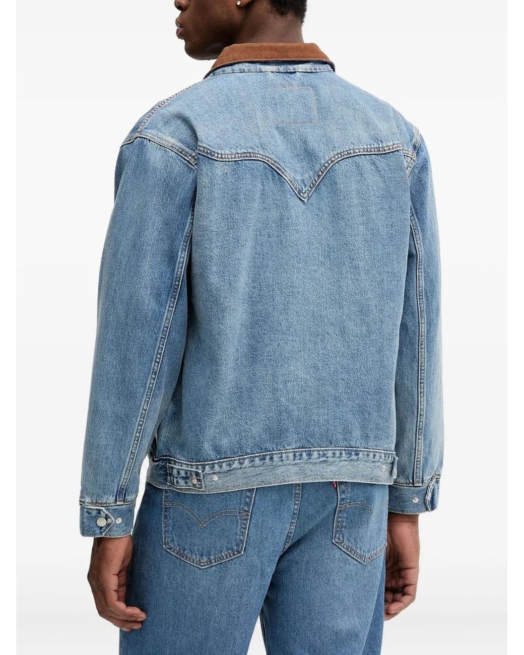 Levi's Blue Western Shorthorn Trucker Denim Jacket for men