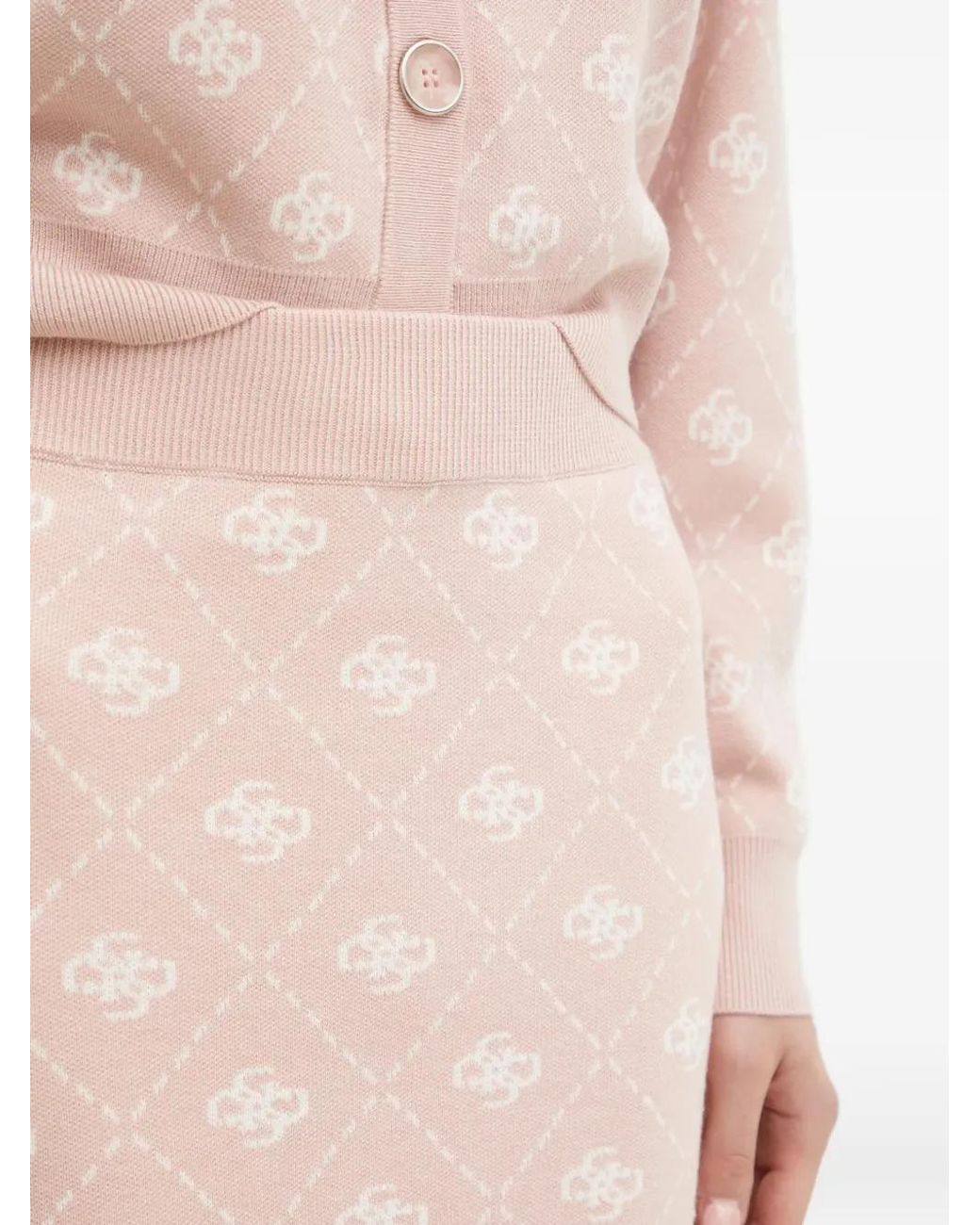 Guess Mini-Rok Met Monogramprint in het Natural