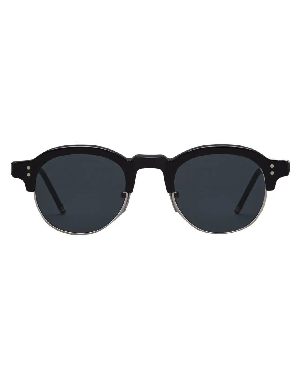 Thom Browne Blue Oval-Frame Sunglasses