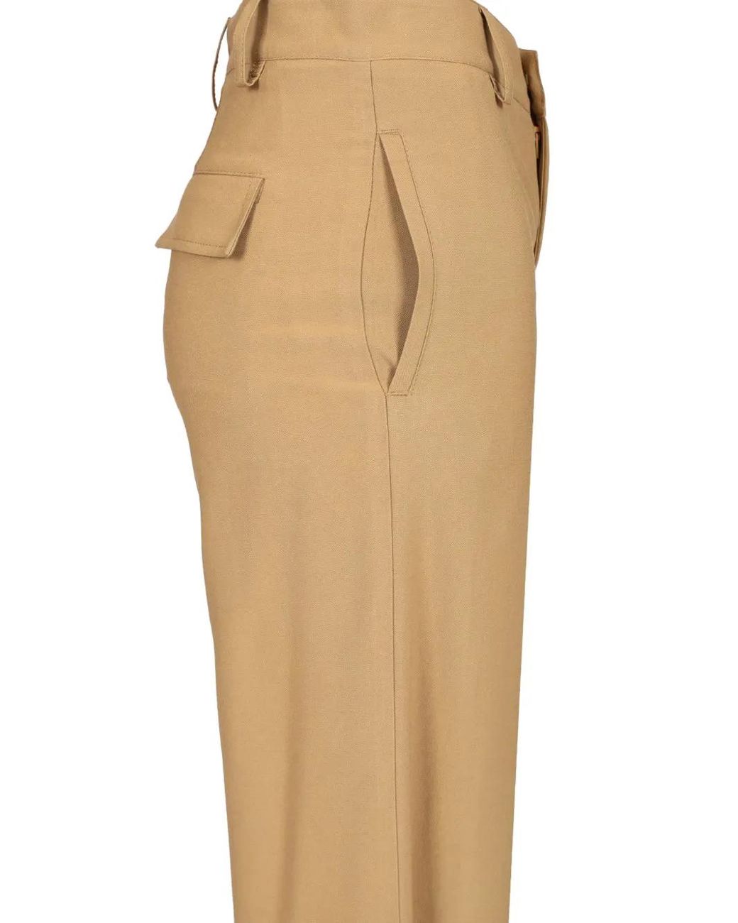 Al Duca D'aosta Natural Twill Wide-Leg Tailored Trousers