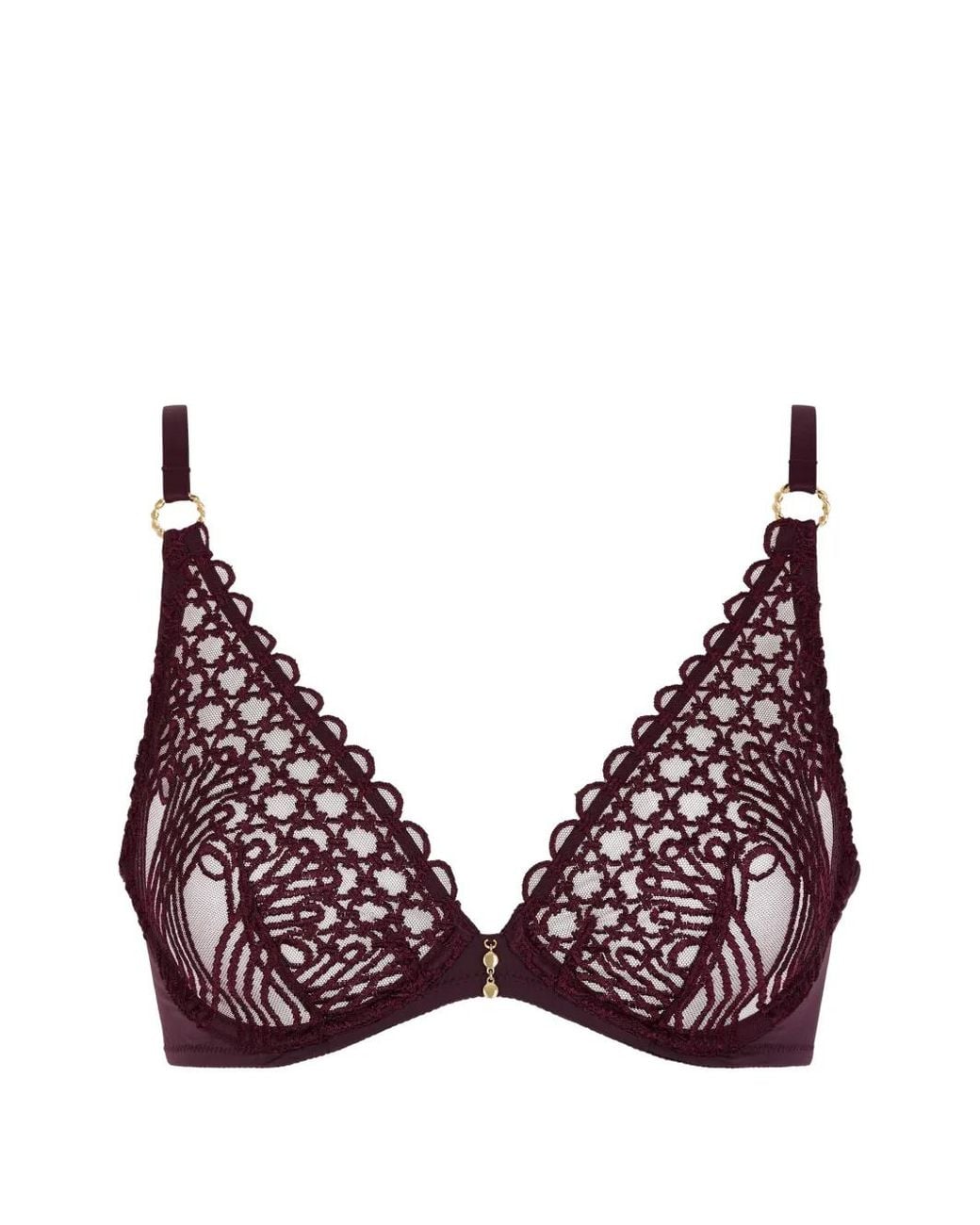 Aubade Purple Eloge Du Desir Embroidered Bra