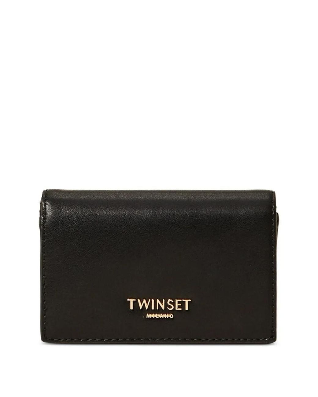 Twinset Black Logo-Appliqué Wallet