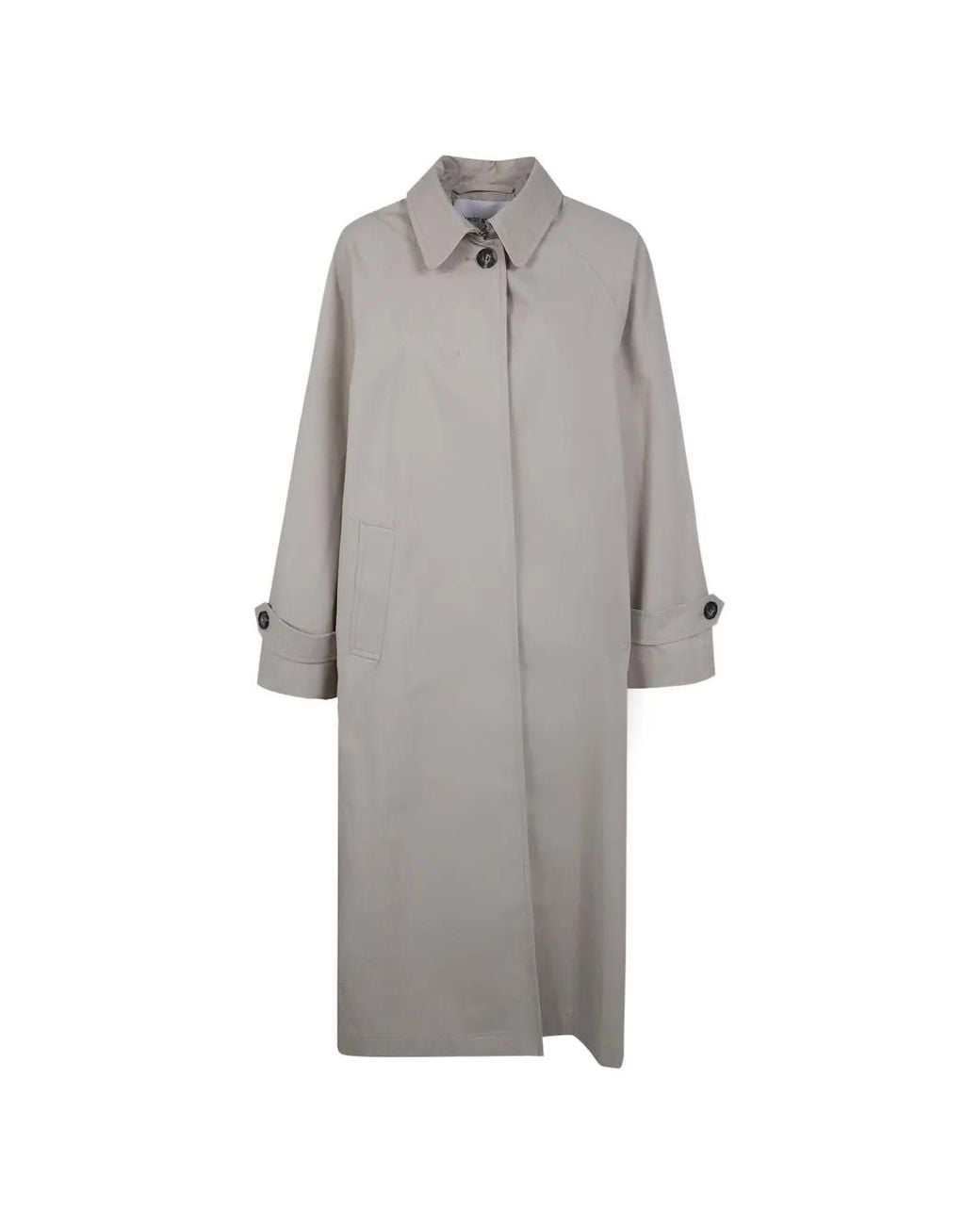 Mark Kenly Domino Tan Gray Caro Back-Slit Coat