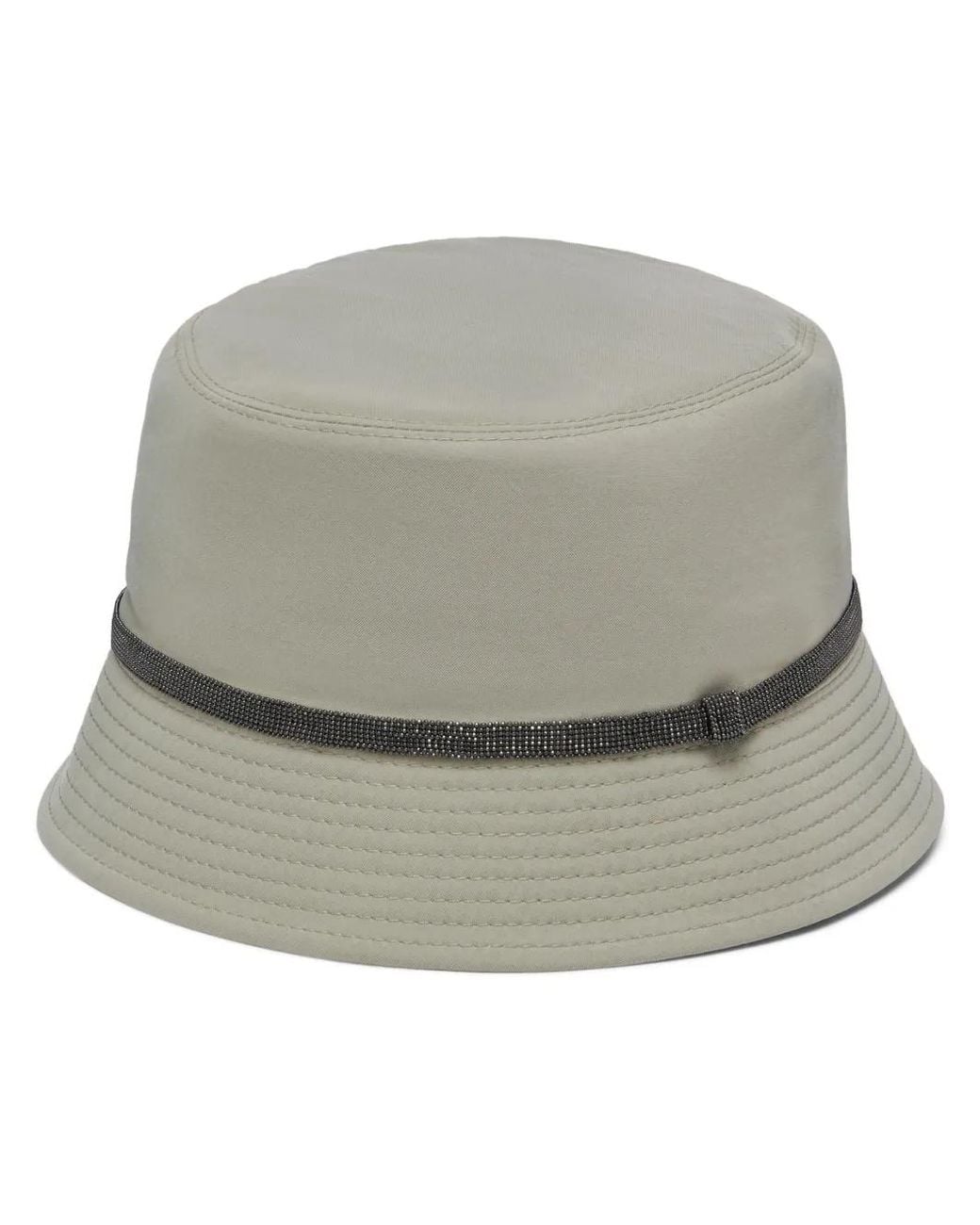 Brunello Cucinelli Gray Techno Canvas Bucket Hat