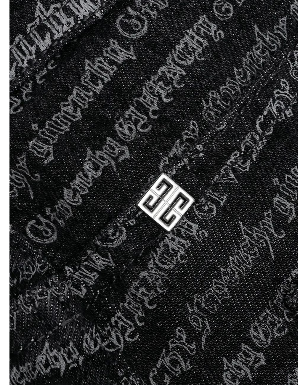 Givenchy Black Logo-Pattern Jeans for men