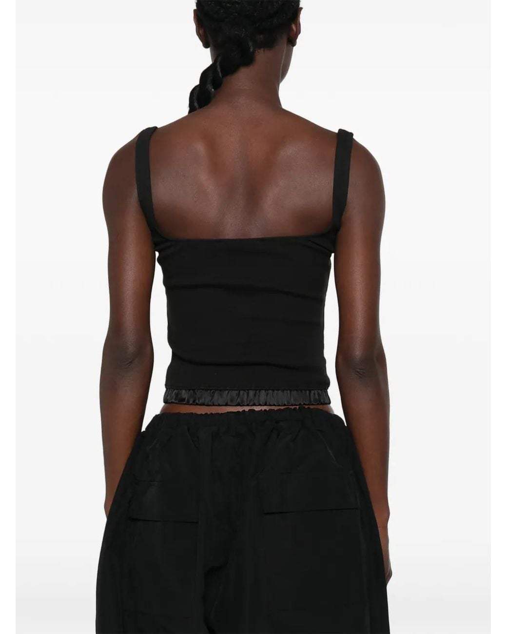 Entire studios Black Ruched Sleeveless Top
