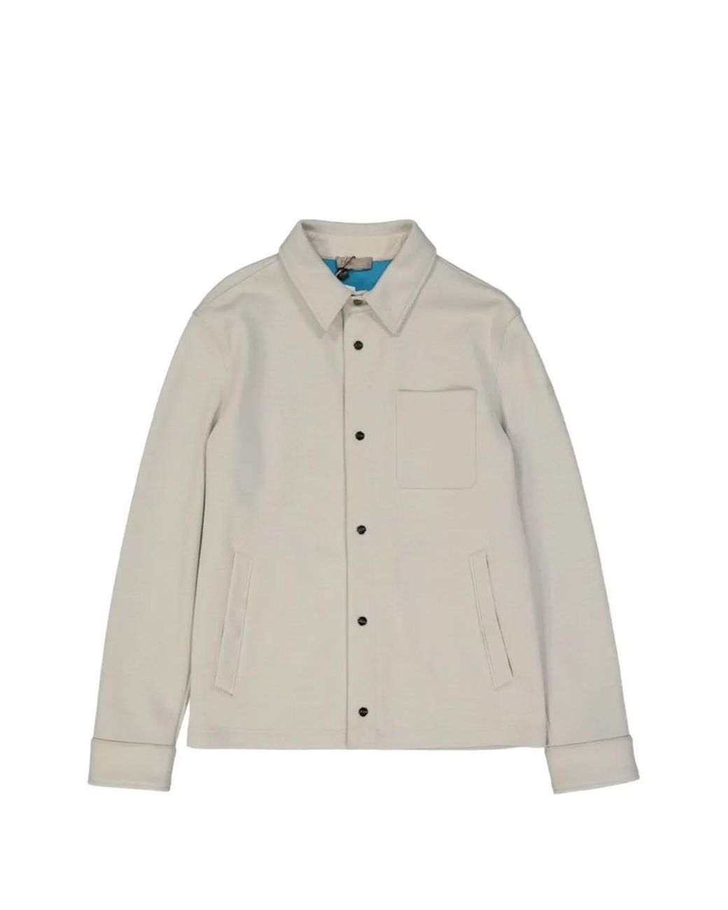 Herno White Buttoned Shirt Jacket for men