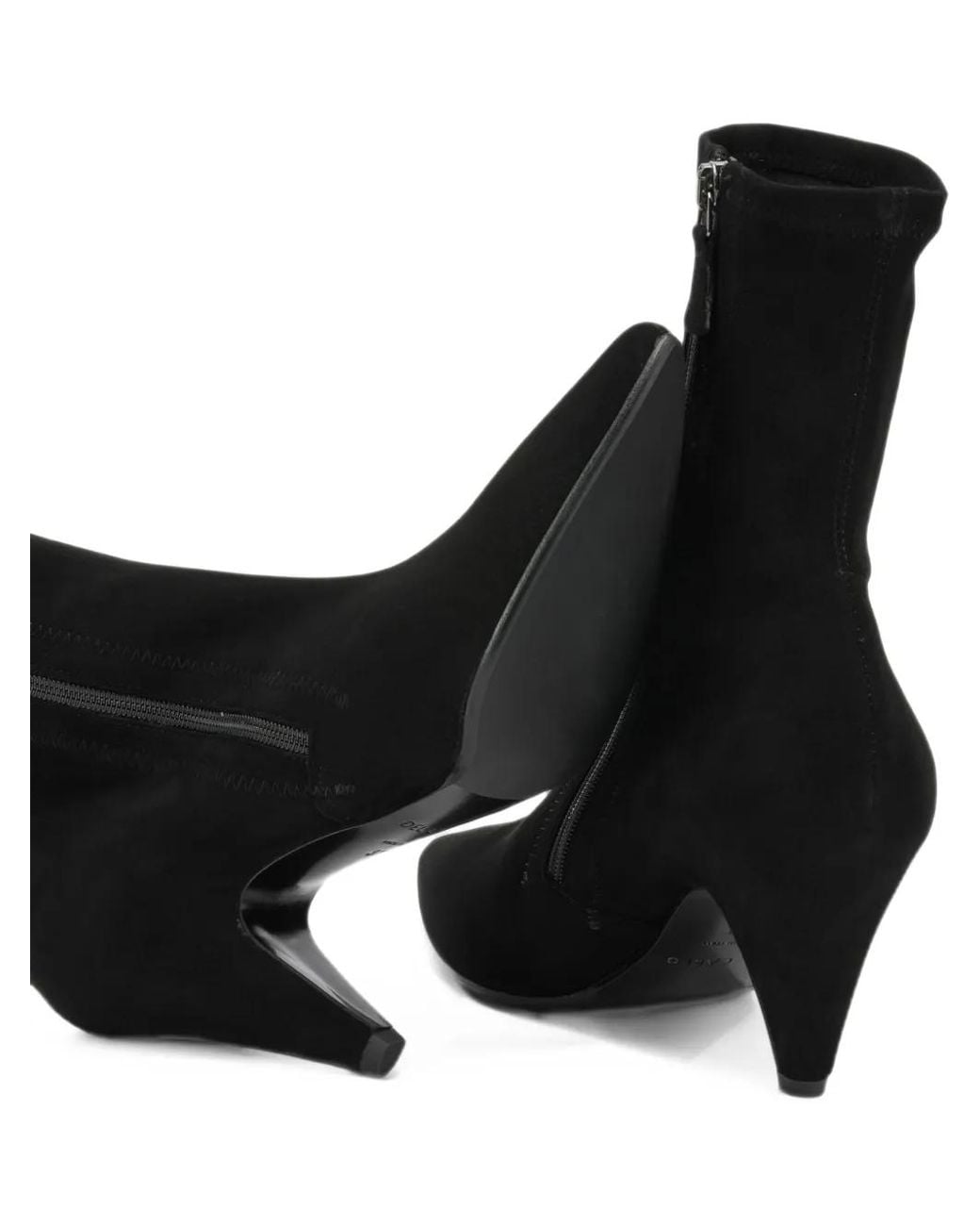 Roberto Del Carlo Black Pointed-Toe Suede Ankle Boots