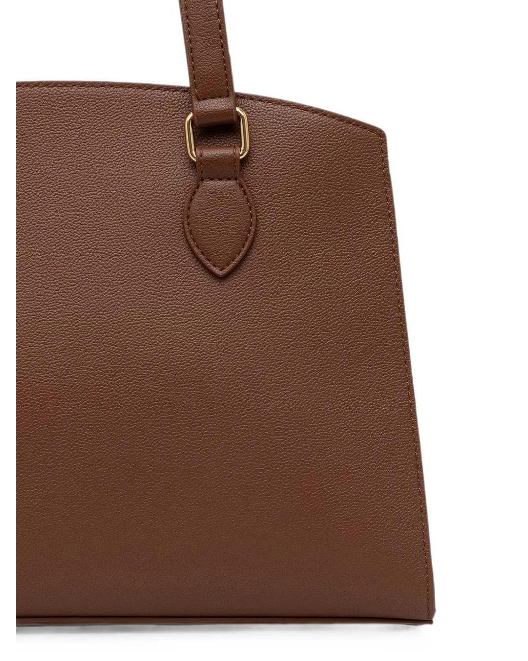 Love Moschino Brown Sac Cabas À Logo Et Breloque Cœur