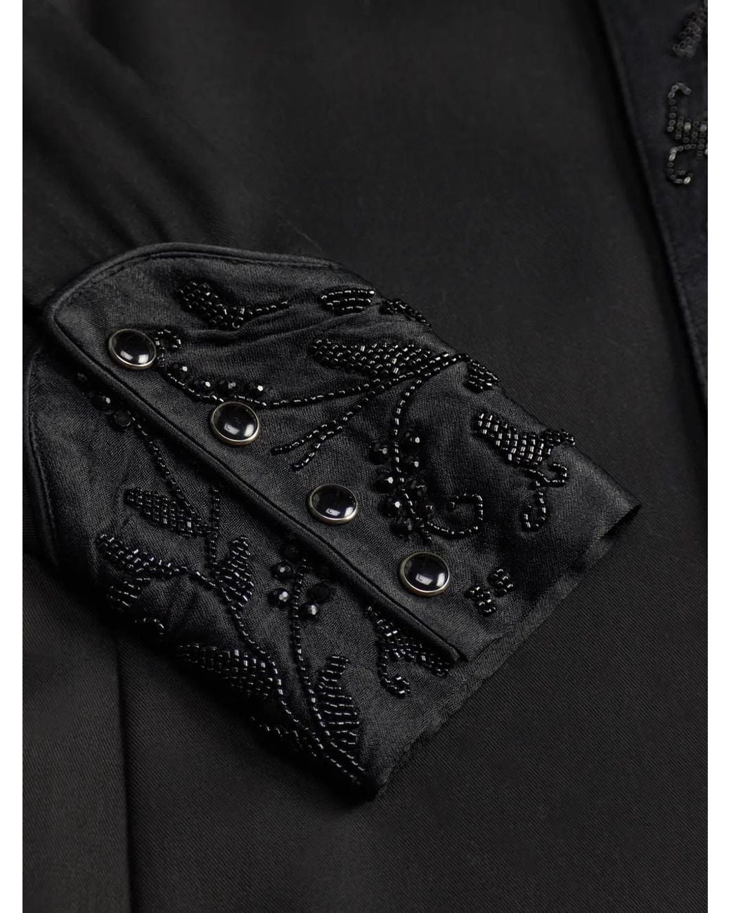 RRL Black Beaded Dress