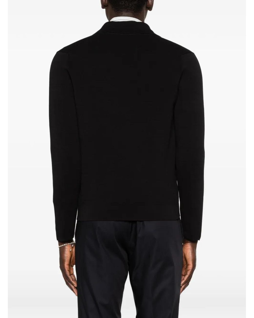 FILIPPO DE LAURENTIIS Black Double Breasted Cardigan for men