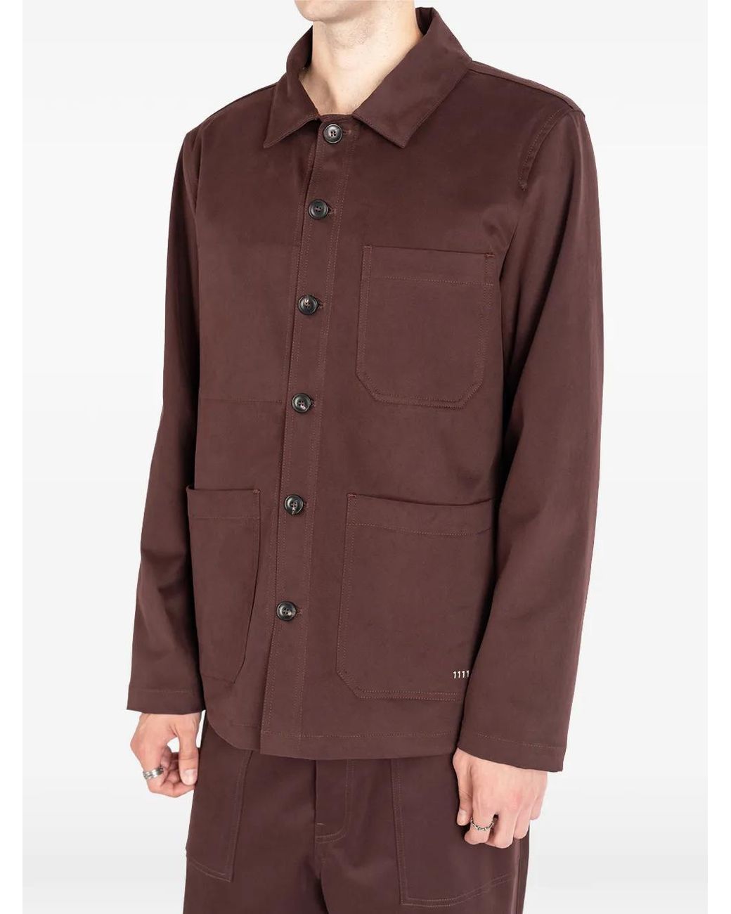 Societe Anonyme Brown Patch-Pocket Cotton Jacket for men
