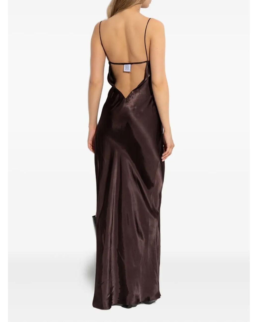 Vetements Purple Side-Slit Slip Maxi Dress