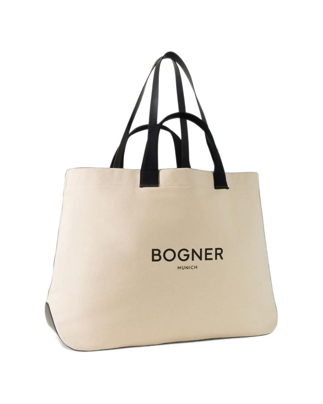 Bogner Natural Curio Ambre Logo-Print Tote Bag