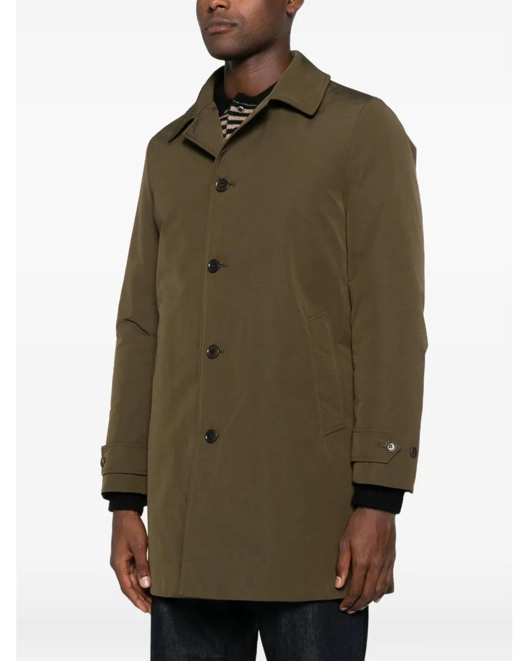Aspesi Green Vodka-Le Button-Down Coat for men
