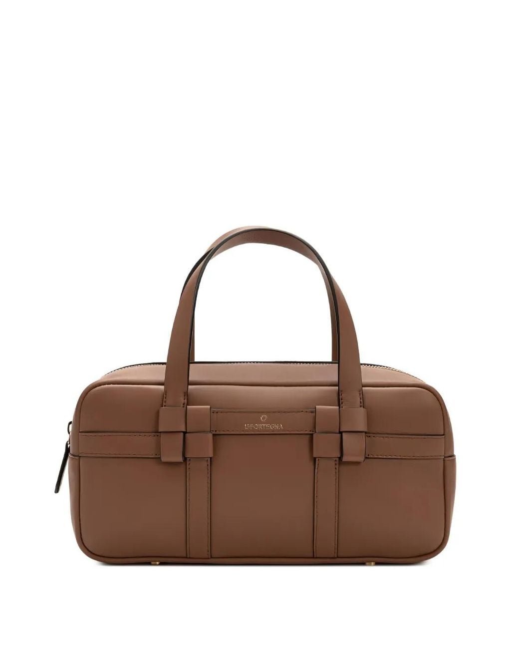 La Portegna Brown Bibi Leather Tote Bag