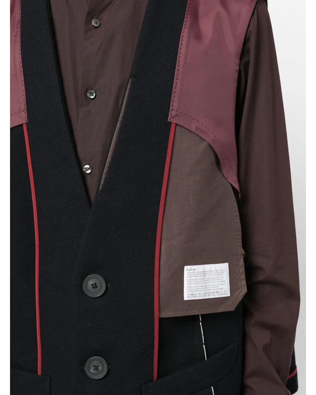 Kolor Weste Im Patchwork-Look in Black für Herren