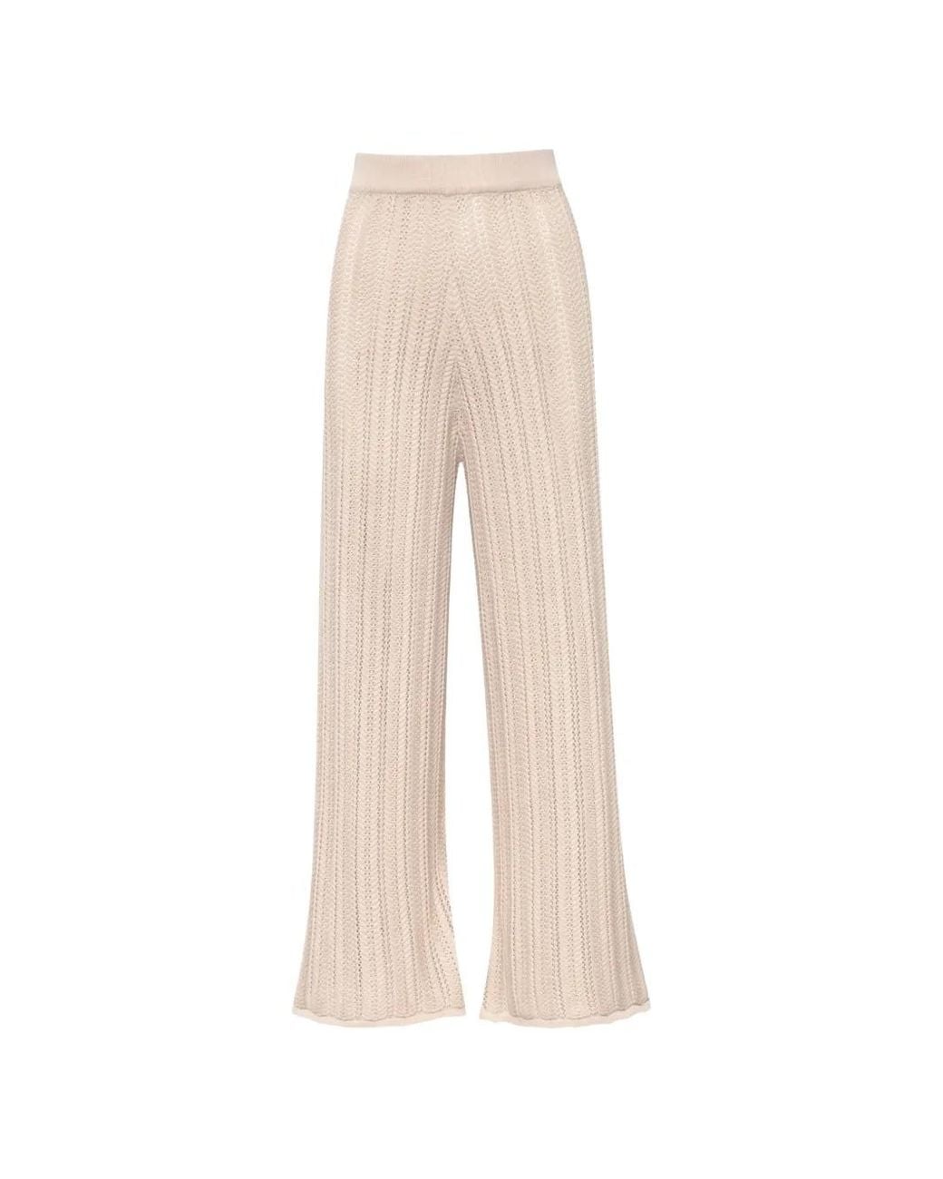Baobab White Corsica Sheer Palazzo Pants
